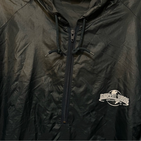 Universal Studios Vintage Hollywood Square Rain Hooded Jacket unisex Black LG - Picture 6 of 9